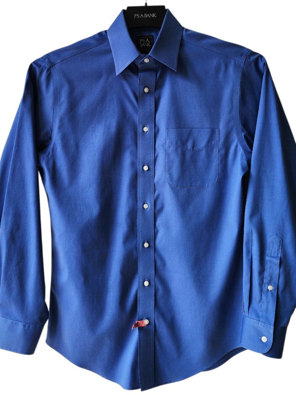 15 34 French Blue Dress Shirt Jos A Bank Traveler Tailored Fit Point Collar Mens